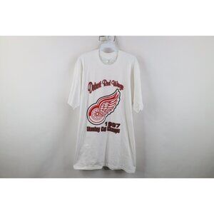 Vintage 90s Mens XL 1997 Stanley Cup Champions Detroit Red Wings Hockey T-Shirt